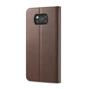 IMEEKE Peňaženkový kryt Xiaomi Poco X3 NFC / X3 Pro tmavohnedý