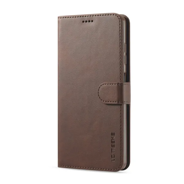 IMEEKE Peňaženkový kryt Xiaomi Poco X3 NFC / X3 Pro tmavohnedý