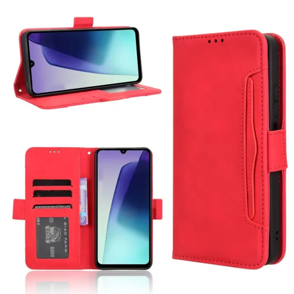 SLOT Peňaženkový obal pre Xiaomi Redmi 14C / Poco C75 červený
