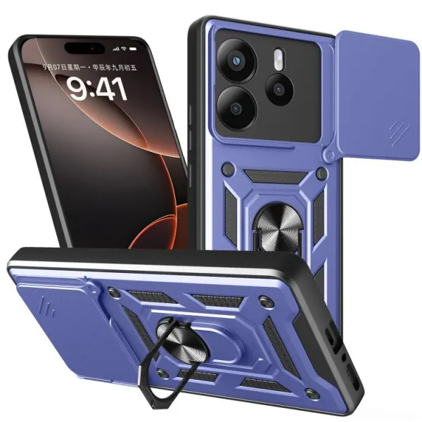 RING CAMERA Kryt s držiakom pre Xiaomi Redmi Note 14 5G modrý