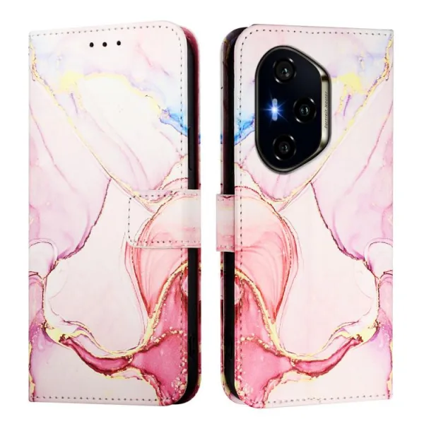 ART MARBLE Peňaženkový kryt pre Honor 400 5G ROSE GOLD