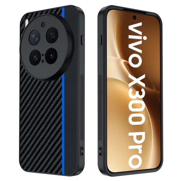 CARBON Ochranný obal pre Vivo X300 Pro BLACK-BLUE