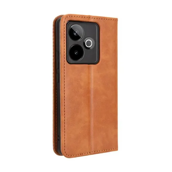 BUSINESS Peňaženkový kryt pre Realme GT 7 5G / Realme GT 7T 5G hnedý