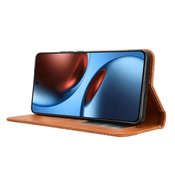 BUSINESS Peňaženkový kryt pre Realme GT 7 5G / Realme GT 7T 5G hnedý