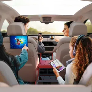 JOYROOM JR-CCL05 30W 4in1 Nabíjačka do auta so zabudovanými káblami USB-C / Lightning tmavošedá