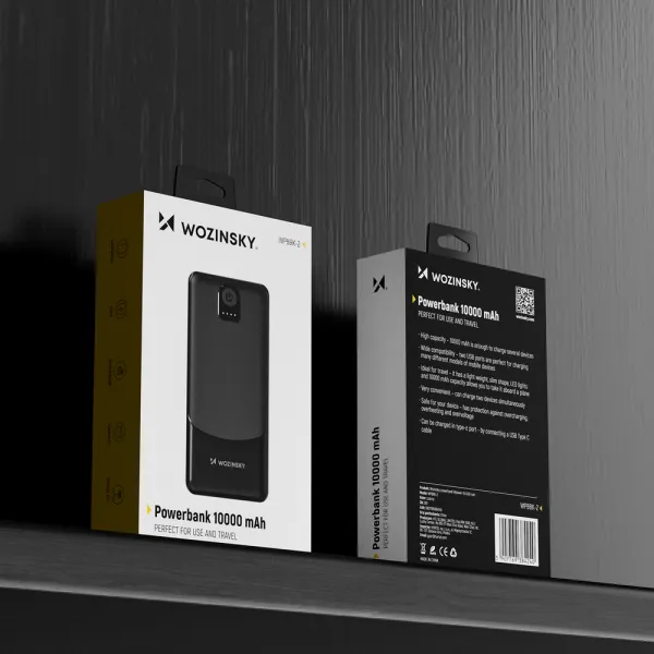 WOZINSKY WPOWER WPBBK-2 Externá nabíjačka 10 000 mAh čierna