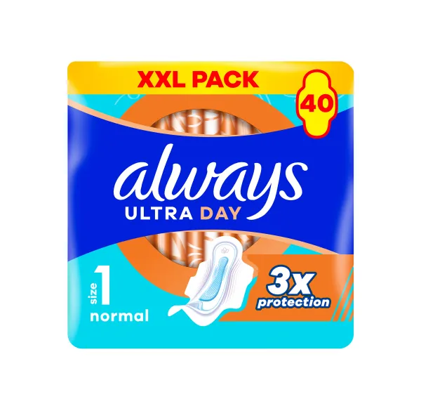 Always Ultra Day Normal hygienické vložky (veľkosť 1) vložky s krídelkami 40 ks]