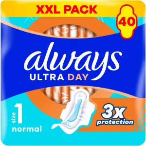 Always Ultra Day Normal hygienické vložky (veľkosť 1) vložky s krídelkami 40 ks]