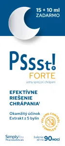 Pssst! FORTE ústny sprej pri chrápaní