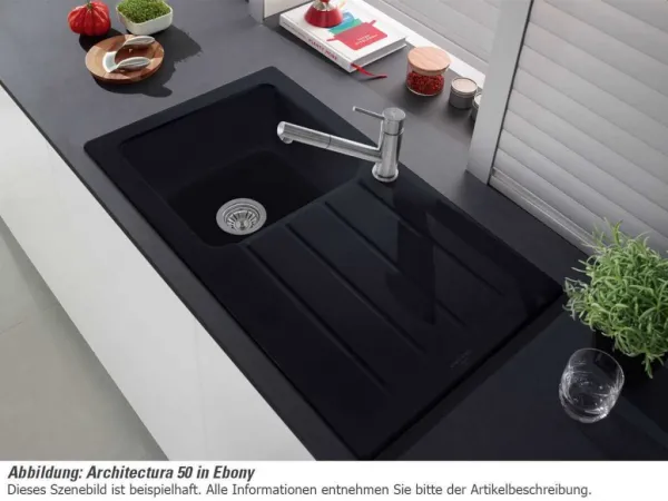 VILLEROY & BOCH VILLEROY & BOCH - Keramický drez Architectura 50 White alpin nástavný 860 x 510 bez excentra 335001R1