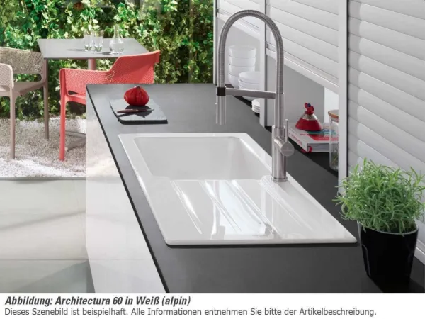 VILLEROY & BOCH VILLEROY & BOCH - Keramický drez Architectura 60 Graphit nástavný 1000 x 510 bez excentra 336001i4