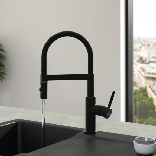 VILLEROY & BOCH VILLEROY & BOCH - Drezová batéria Villeroy & Boch Steel Expert Compact, 92730006, Matt Black 92730006