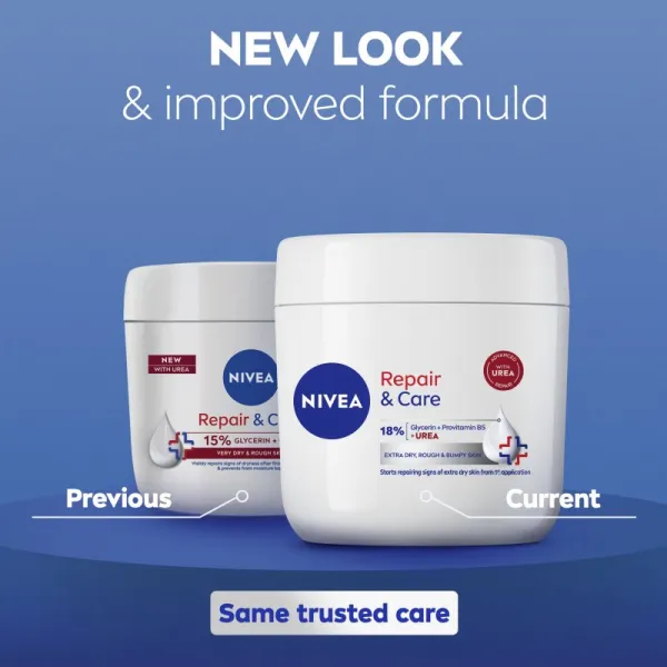 NIVEA Repair & Care Urea regeneračný telový krém pre suchú až veľmi suchú pokožku 400 ml