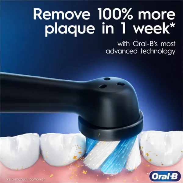 Oral-B iO White Clean elektrická zubná kefka s puzdrom na nabíjačku Matte Black 1 ks