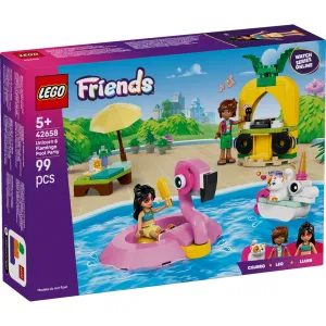 LEGO® Friends 42658 Zábava pri bazéne s jednorožcom a plameniakom