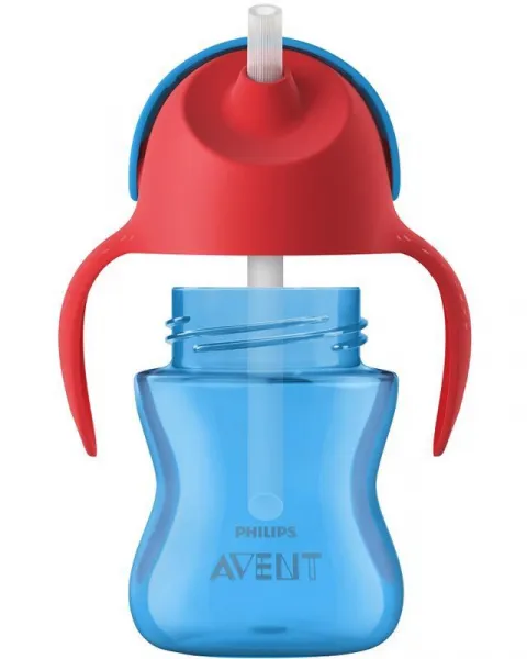 Philips AVENT Hrnček 200 ml Bendy s ohybnou slamkou chlapec+darček PETITE&MARS Miska 6m+