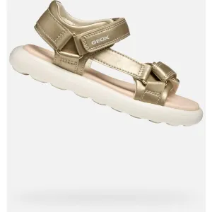 Gold Girls Sandals Geox Puffypop - Girls