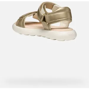 Gold Girls Sandals Geox Puffypop - Girls
