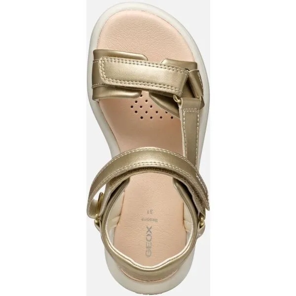Gold Girls Sandals Geox Puffypop - Girls