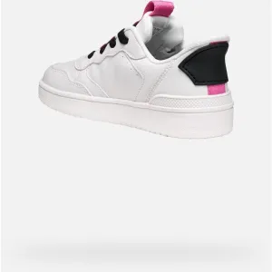 White Girls Geox Washiba Fast In Sneakers - Girls