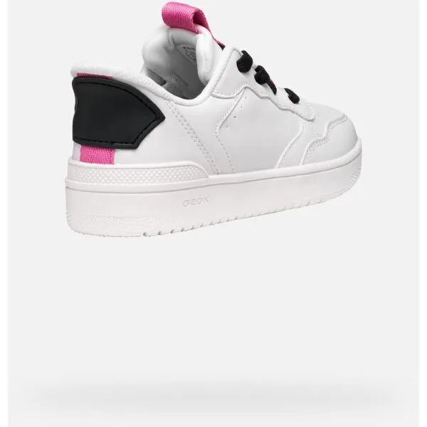 White Girls Geox Washiba Fast In Sneakers - Girls