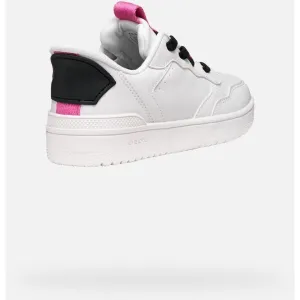 White Girls Geox Washiba Fast In Sneakers - Girls