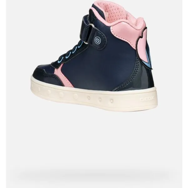 Dark Blue Girls Geox Skylin Sneakers - Girls