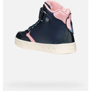 Dark Blue Girls Geox Skylin Sneakers - Girls
