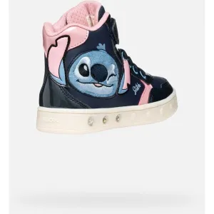 Dark Blue Girls Geox Skylin Sneakers - Girls