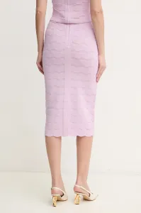 Sukňa Herve Leger Eloise fialová farba, midi, puzdrová, SCJ3515831
