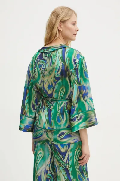 Kimono Simona Corsellini béžová farba, vzorovaná, P25CPGI012