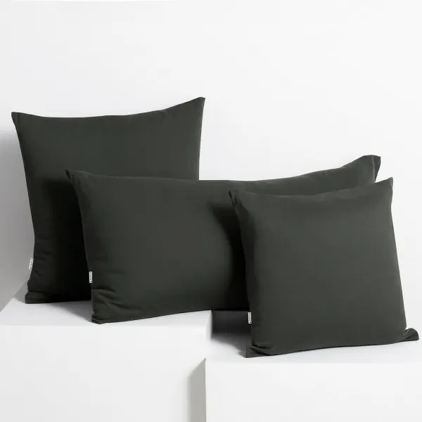 DecoKing Povlaky na polštáře AMBER 2 ks 40x40 cm grafitově šedé, velikost 40x40
