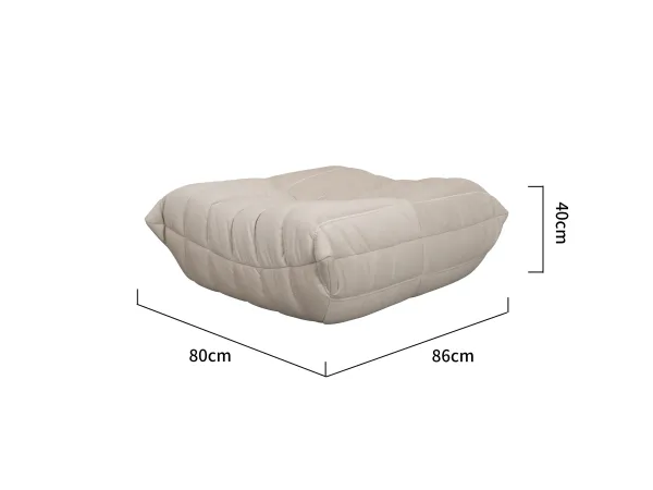 LivinHill Taburet Nua 86 cm samet světle béžový