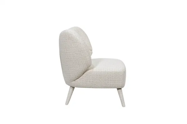 LivinHill Designové křeslo Leith lounge bouclé béžové