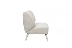 LivinHill Designové křeslo Leith lounge bouclé béžové