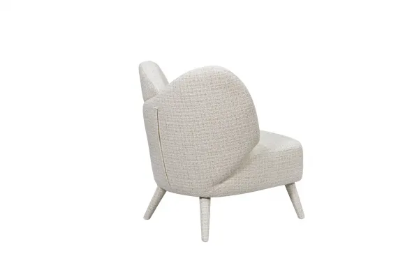 LivinHill Designové křeslo Leith lounge bouclé béžové