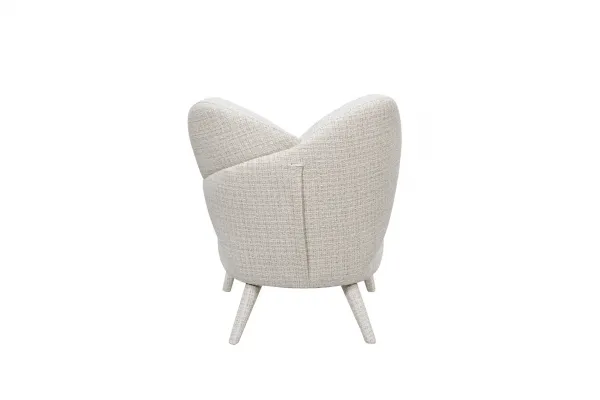 LivinHill Designové křeslo Leith lounge bouclé béžové