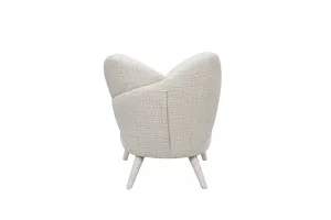 LivinHill Designové křeslo Leith lounge bouclé béžové