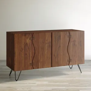 LivinHill Komoda Avola 137 cm z masivu černá/ořech
