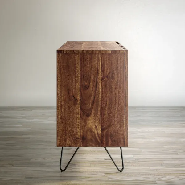 LivinHill Komoda Avola 137 cm z masivu černá/ořech