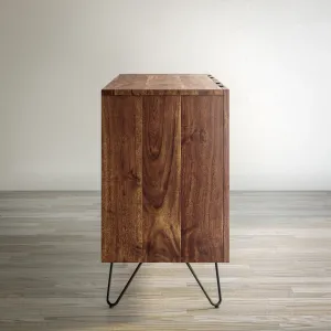 LivinHill Komoda Avola 137 cm z masivu černá/ořech