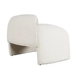 LivinHill Designové křeslo Leith bouclé bílé