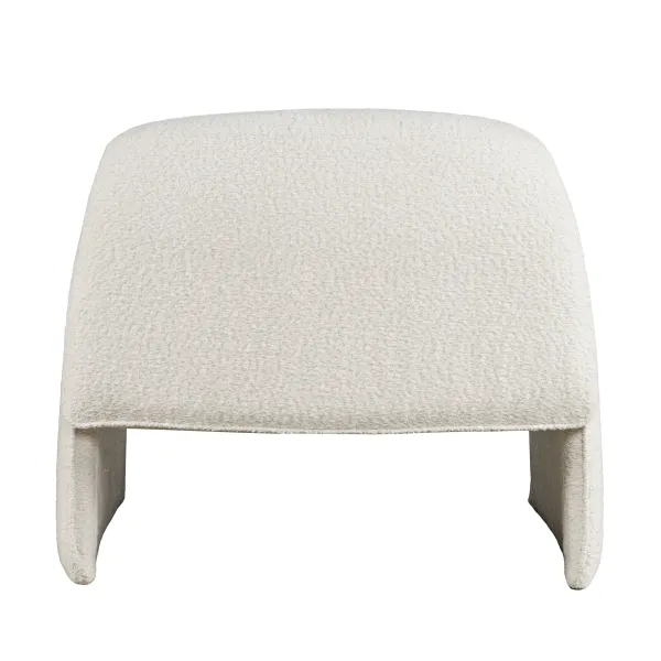 LivinHill Designové křeslo Leith bouclé bílé
