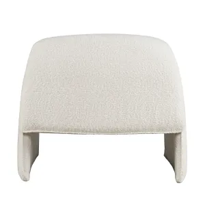 LivinHill Designové křeslo Leith bouclé bílé