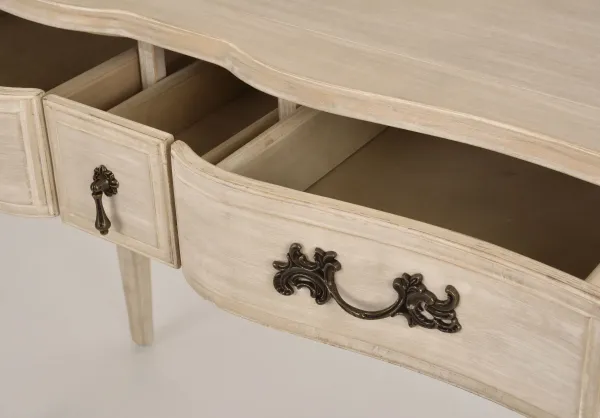 LivinHill Konzolový stolek Venezia 110 cm z masivu béžový
