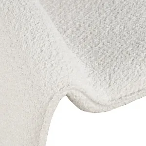 LivinHill Designové křeslo Leith bouclé bílé
