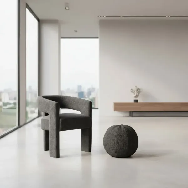 LivinHill Designové čalouněné jídelní křeslo Leith černé