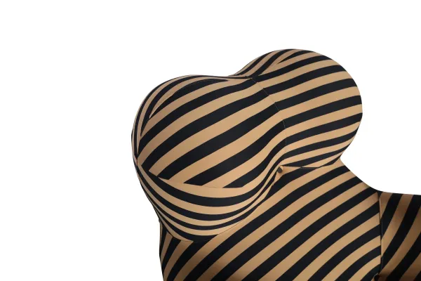 LivinHill Designové křeslo Nua s podnožkou béžové/černé
