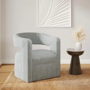 LivinHill Otočné designové křeslo Leith šedé