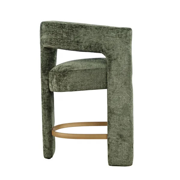 LivinHill Designová barová židle Leith olivová